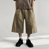 Shich banding diagonal pocket stitch Bermuda pants (4 colors)