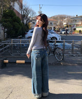 Et Wide Roll-up Denim Pants