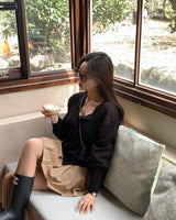 [MADE] Bali, see-through camisole cardigan setup