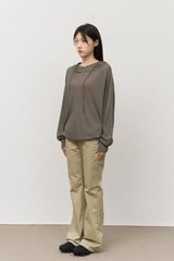 (W) Seal Sheer Hooded Top