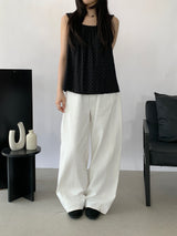 Liam Shirred Sleeveless Blouse