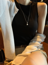 Loop Summer Ribbed Knit Cardigan / 4 colors
