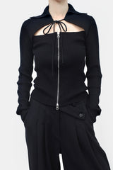 Meran Wool Two Way Knit Cardigan