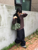 Celes Back Adjust Raw Denim Wide Pants