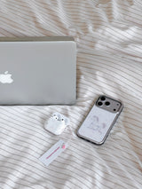 [Magsafe] ピンクポニー シルバーガラスバンパーケース