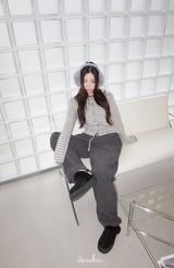 Corduroy Banded Layered Pants