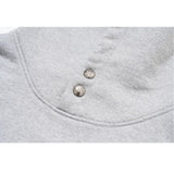 WASHED DENIM APPLIQUE SHORT HOODIE_TWO TONE GRAY/BLACK