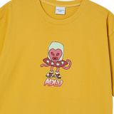 25SS HEART ALIEN SHORT SLEEVE T-SHIRT MUSTARD
