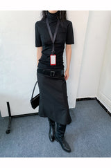 Rachel Turtleneck Short Sleeve Soft T-shirt