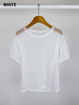 SHEER PUFF BLOUSE (4C)