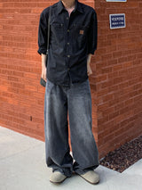 MR Dat long wide Denim