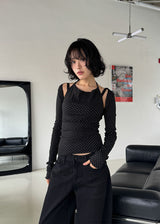 DOT SLEEVELESS BOLERO