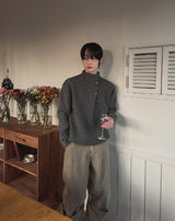 Cleo Half-Neck Snap Knit