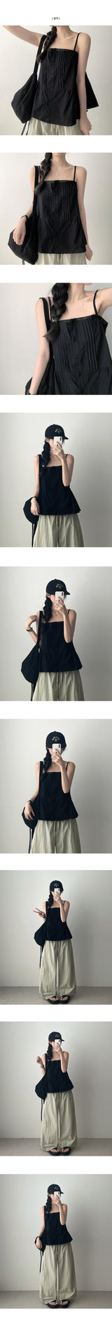 Sugar Lace Pin Tuck Pleated Nash Vest Blouse 