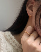 (silver925) ツーラインワンタッチピアス *gold