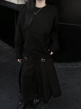 daily basic span round knit (2color)