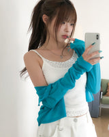 Cheek Flower Layered Sleeveless