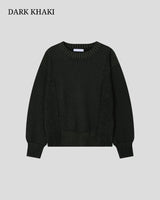 (UNISEX) Two-Tone Round Knit