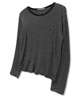 Teen Stripe Symbol Logo Long Sleeve_Black