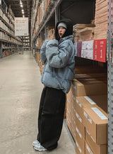 Oti Rivet Brushed Hood Zip Up