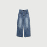 Mild pintuck wide pants