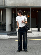 LMN アンベージュウォッシュドワイドデニムパンツ (3 colors)