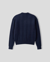 Melter Semi-Cropped Cable V-Neck Knit