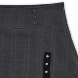 Strap layered midi skirt (Charcoal)