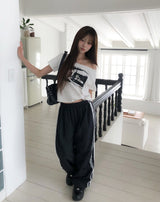 Turner Cutout One-Shoulder Crop Short Sleeve