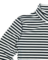 ストライプ ハーフ ジップアップ (BLACK) ウィメンズ