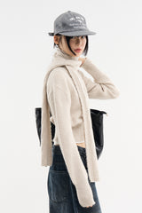 Bird embroidery wool flat cap