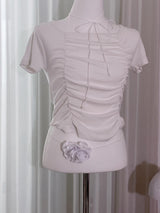 Shirring strap T-shirt