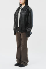 (W) Lone Fold Bootscut Pants (2color)