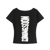 ウェンディ レース ワンショルダー Tシャツ