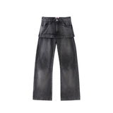 overskirt bilayer jeans