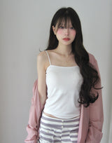 [ built-in bra pads ] 008ベーシックスクエアスリーブトップ