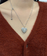og heart necklace