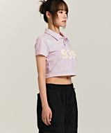 939ロゴカラークロップトップ (PINK/CAMO)
