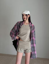 Oropeu String Check Over Shirt