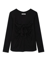 バック リボン ティーシャツ(BLACK)