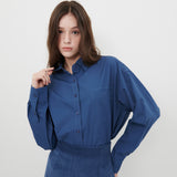 ロゴポプリンシャツ [NAVY]