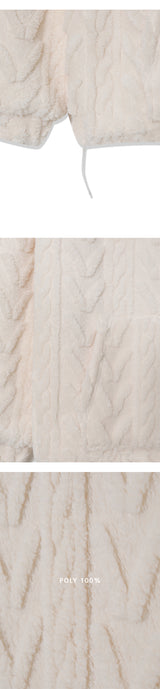[F/W] Cable sheep hair hood knit(3color)