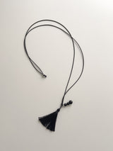Tassel drop layered necklace