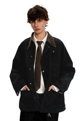 Corduroy Collar Casual Jacket