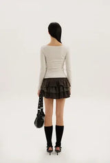 Azalea top - light gray