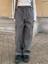 EYELET CARGO STRING PANTS (3COLOR)