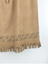 SUEDE PUNCHING SKIRT (3C)
