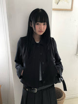 DLラウンドカラーツイードジャケット