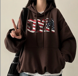Enwa NYC Stars and Stripes Boxy Fit Hoodie