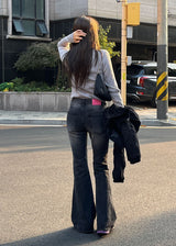 BLACK CAT BOOTS CUT DENIM